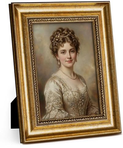 Afuly Vintage Bilderrahmen 13x18 Barock Gold Fotorahmen Picture Frame