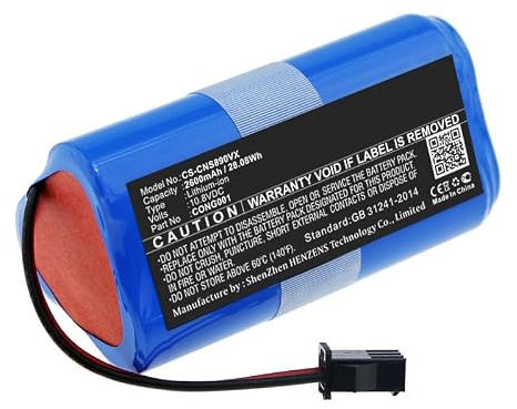 generic Batería de repuesto compatible con CECOTEC CONG0001, CONGA 750, CONGA 890 Slim
