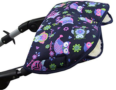 BAMBINIWELT universaler Muff Handwärmer Handschuhe für Kinderwagen Buggy Jogger mit Wolle EULEN ($7) XX
