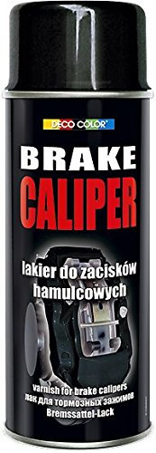 DECO COLOR BRAKE CALIPER DRUM SPRAY PAINT HIGH GLOSS MOTO CAR SPORT TUNING (black)
