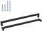 goldenwarm Lot de 1 Poignées de Porte Cuisine Noires Poignées Meuble Cuisine Noires -LSJ12BK320 Placard avec Finition Mate en Acier Inoxydable Entraxe 320mm