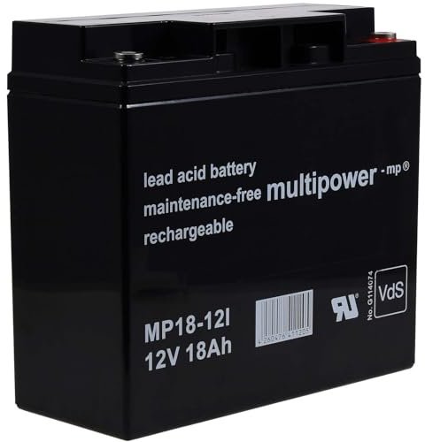 Bleiakku (multipower) MP18-12I VDs Ersatz für FIAMM Typ FG21803, 12V, Lead-Acid