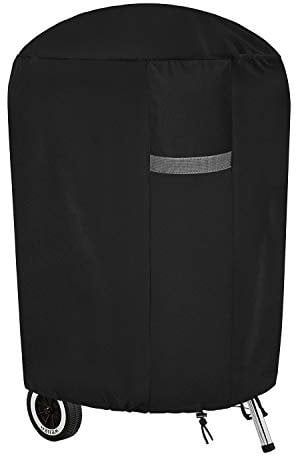 Dokon Premium Kettle BBQ Covers Waterproof Heavy Duty Oxford Fabric Round Barbecue Cover with Air Vents, Windproof Anti-UV Charcoal Grill Cover, Gas Barbeque Covers for Weber (Ø71 x 68cm) - Black