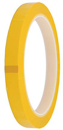 sourcing map Mylar Band 12mm Breite 50m Länge Einseitig Stark Selbstklebend Klebeband Gelb