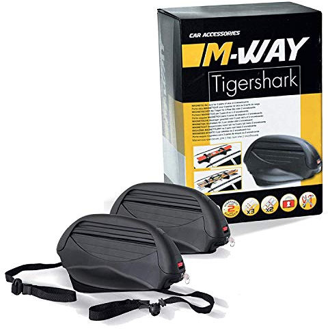 PORTASCI PORTA SCI SNOWBOARD AUTO MAGNETICO TIGERSHARK OMOLOGATO M-WAY - DOTATO DI SISTEMA ANTIFURTO - STUDIATO PER IL TRASPORTO DI 3 PAIA DI SCI O 2 SNOWBOARD MONTAGGIO SUL TETTO DELL'AUTO