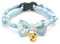 PetSoKoo Chirimen Katzenhalsband mit Glöckchen Japanisches Blumenmuster Sicherheitsverschluss & geringes Gewicht, weich, bequem, langlebig
