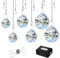 MerryNine Kit de colgante de bola de prisma de cristal K9 transparente para hacer colgantes de arco iris, prismas de cristales colgantes con línea de pez, 50 mm, 6 unidades)