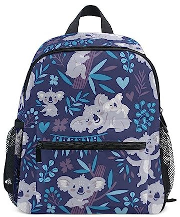 JUMPBEAR Kinder-Rucksack, lässiger Tagesrucksack, Koalabären, Schultasche, robuste Büchertasche für Jungen und Mädchen, a