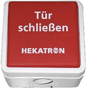 Hekatron Handauslösetaster HAT 02 IP20 weiß/rot für Brandschutztür