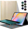 YGoal Teclado Funda para Lenovo Tab M10 HD 2nd Gen, [Teclado Español Ñ] 7 Colors Backlit PU Cuero Funda con Desmontable Wireless Teclado para Lenovo Tab M10 HD 2 TB-X306, Oro