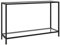 vidaXL Konsolentisch Flurtisch Konsole Beistelltisch Sideboard Wandtisch Frisiertisch Glastisch Deko Transparent 120x35x75cm Hartglas Stahl