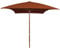vidaXL Sonnenschirm mit Holzmast 6 Rippen Gartenschirm Ampelschirm Marktschirm Strandschirm Schirm Terrasse Garten Terrakotta-Rot 200x300cm