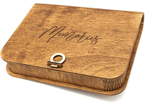 woodmanucom Fotokiste 10x15 Größe | Foto Aufbewahrungsbox Geschenk Idea | Box für Fotos | Fotobox Aufbewahrungsbox | Fotoalbum Holz | Ideal fur Foto Aufbewahrung und als Geschenkbox