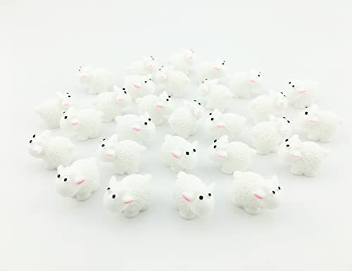 Mini-Garten-Miniatur-Schäfe, kleine Schafherde aus Schafen, Feengarten, Schaf, Kunstharz, kleine Lämmer, Miniatur-Gartenfiguren, Moos, Mikro-Landschaft, Dekoration, Basteln, Heimdekoration (32a)