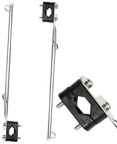 CRESTAR 2PCS Boat Yacht Marine Flag Pole,Stainless Steel Rail Mount Boat Pulpit Staff (7/8 - 1)