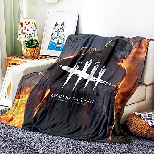 VOZMIO Dead by Daylight Hochwertige Warme Weiche Flanell Plüsch Auf Der Schlafsofa Decke Geeignet Für Klimaanlage Decke Nap Decke (150x200cm (60x80in))