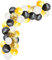 Oblique Unique® XXL Luftballon Girlande Ballon Banner Deko für Kinder Geburtstag Jubiläum Hochzeit JGA Schuleinführung Party Dekoration (Set 1: Gold, Schwarz, Weiß)