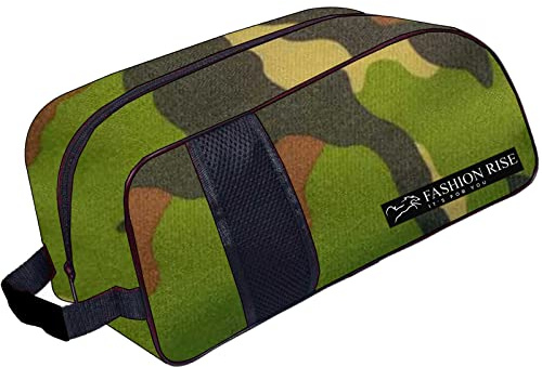 Waterproof Sports Boot/Shoe/Travel Bag for Football Cricket Rugby Golf Toiletry Gym for Men/Women (Camo Green)