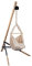 Lullaby Federwiege Set mit Matratze, 100% Baumwolle, Made in Germany (Baby Hängewiege mit Motor & Ständer, Naturbeige)