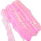12Yards 25-30mm Vintage Glitzer Pailletten Organza Rüschen Borten Spitzenband Paillettenband Spitzenborte Dekoband Zierband Pailletten Bänder Plissiertborten für DIY Nähen Hochzeit Kostüme Deko,Rosa