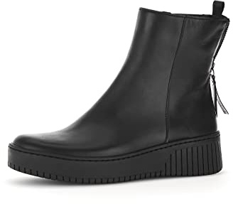 Gabor Damen Biker Boots, Frauen Stiefeletten,Wechselfußbett,Best Fitting,Winterschuhe,warm,gefüttert,Stiefel,schwarz (schwarz),40 EU / 6.5 UK