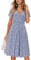 VOTEPRETTY Women's Short Sleeve V Neck Wrap Spring Summer Dress Casual Floral Sundress with Pockets(Floral22,M)
