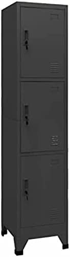 PETI Spind Stahlschrank Metallschrank Abschließbar Metall Spindschrank Schmal Anthrazit 38 X 45 X 180 cm Stahl,Hilarious123