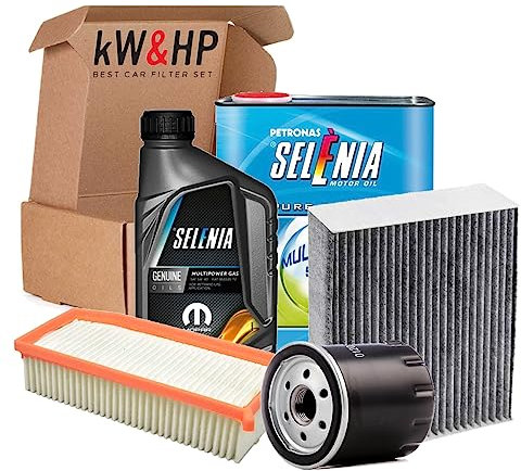 KIT TAGLIANDO 3 FILTRI (FILTRO ARIA, FILTRO OLIO E FILTRO ABITACOLO) + 4LT LITRI OLIO SELENIA_MULTIPOWER GAS 5W-40