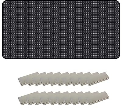 2-Pack Sunshade Curtains, Anti-UV Sunscreen Mesh, Magnetic Window Screens, Blackout and Heat Insulation Car Curtains (Black)