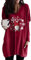 OMZIN Damen Weihnachten Santa Frauen Sweatshirt Xmas Purpur M