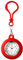 JewelryWe Karabineruhr Silikon Taschenuhr mit Karabiner: Damen Analog Quarz Karabiner Uhr mit Rot abnehmbarem Silikon Hülle Frauen FOB Clip auf Uhr für Ärzte Krankenschwestern