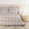 VelvetHome Deluxe Bettwäsche 135x200 Baumwolle Bettbezug 135x200 cm mit Kissenbezug 80x80 cm Hohe Qualität Bettwäsche-Set mit Reißverschluss 100% Baumwolle Made in EU Beige Kariertes 135 x 200