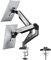 NearHub Monitor Halterung 2 Monitore für 13-32 Zoll Flach/Gebogene Monitore,Schwenkbar 180°&Neigbar +90°/-45°& Drehbar 360°& Höhenverstellbar, VESA 75 & 100 mm, C-Klemme/Tüllenbefestigung,Max10kg