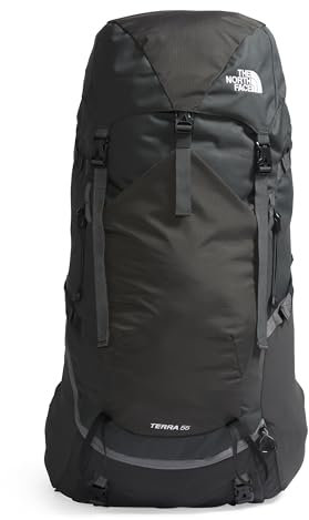 The North Face Terra 55 - Women's, Asphalt Grey/Tnf Black-npf, XS/S, Terra 55 Backpack | Hiking Pack With Women-specific Fit, Padded Hipbelt, Cinch-top Opening, Pole & Ice Axe Attachments