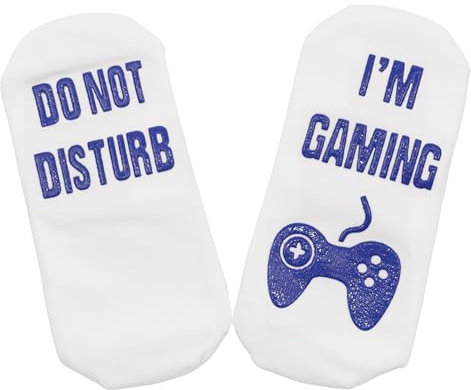 QZKJQDD Geschenke für Männer, Geburtstagsgeschenk für Männer, Socken mit Spruch DO NOT DISTURB I'M GAMING, Männer Geschenke, lustiges Geschenk, Beste Ehemann Ausgefallene männer Weihnachten Geschenke