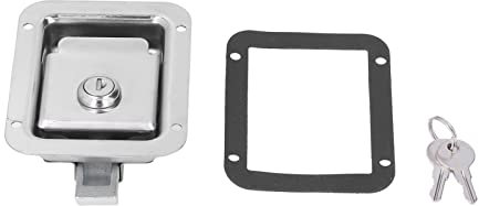 Pissente Loquet de Porte, Poignée à Palette Encastrée en Acier Inoxydable, Loquet à Point Unique, Serrure de Remorque de Voyage, Serrure de Voyage de Camping-Car pour Boîte à Outils,