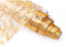 Sevenpers Tischläufer Gold,28cm*900cm Tischband,Tischläufer im Blattgold-Stil,Tischdekorationen für jeden Anlass,50 Goldene Hochzeit,Schuleinführung(Gold,28x900cm)