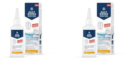 Salthouse Totes Meer Therapie Anti-Schuppen Kopfhaut-Fluid Forte, Leave-on-Pflege ohne Ausspülen, mit Teebaumöl, für schuppenanfällige Kopfhaut, 75ml (Packung mit 2)