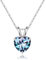 TINGN Juni Geburtsstein Herz Halskette für Frauen, 925 Sterling Silber Alexandrit Herz Anhänger Halskette Edelstein Kette Schmuck Geburtstag Geschenk für Damen Mädchen