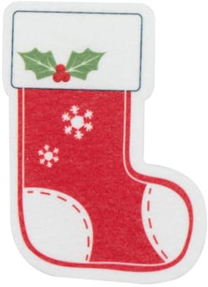 4 Stück Weihnachtsschwämme, Doppelseitige Küchenschwämme Weihnachtsmann-Weihnachtsstrumpf-Design Schwamm Zum Geschirrspülen, Weihnachtsmann, Weihnachtsbaum, Lebkuchenmann