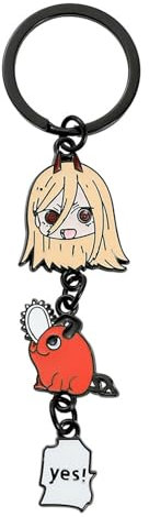 A Jeff's Store eu Anime Chainsaw Man Keychain Anime Creative Keychain Backpack Pendant Anime Character Keychain Denji Key Ring Power Keychain Backpack Decoration