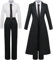 LSYYSKB Chainsaw Man Cosplay Denji Makima Cosplay Outfit Costume Power Uniform Men Black Jacket Halloween Suit XXL