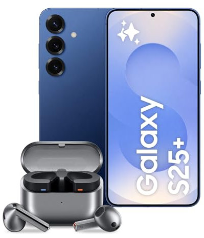 Samsung Galaxy S25+ con Galaxy Buds3 Graphite, Auricolari True Wireless ANC, Smartphone AI con 3 anni di Garanzia del produttore, RAM 12GB, 256GB, Navy