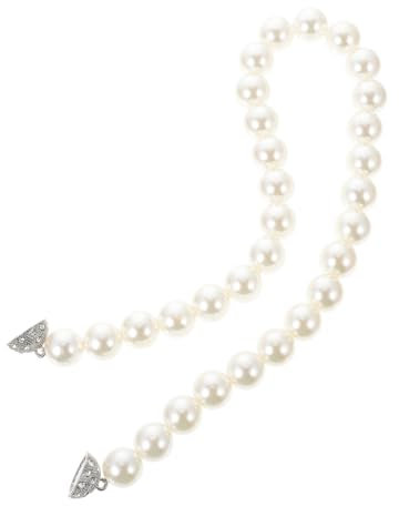 GOOHOCHY 1stück Vorhang Bindegurt Mit Imitationsperlen Eleganter Vorhanghalter Für Stilvolle Wohnraumdekoration Perlenweiß Für Und Besondere Anlässe