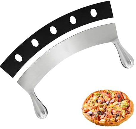AMONENZ Roulette Pizza, 30cm Coupe Pizza, Couteau à Légumes avec Protection Spéciale, pour Couper Gâteaux, Pain et Pâtisseries