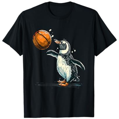 Aro de baloncesto con diseño de pingüino y acuarela Camiseta