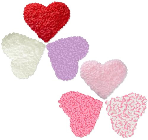 YiiHHooN Pétalos de Rosa Artificiales, 2400 Unidades Petalos de Rosa para Bodas, 6 Colores Petalos Boda Petalos de Papel para San Valentín Decoración para Propuestas de Matrimonio