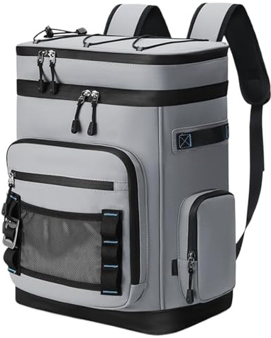 Birtern Isolierter Rucksack-Kühler, 30 l Kühler, Büchertasche, isolierter Rucksack, Aufbewahrungstasche, Eistruhe für Damen und Herren, Mittagessen, Getränke, Roadtrip, Reisen, Camping