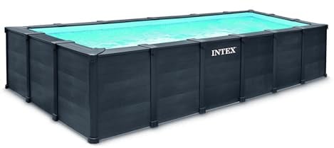 Intex - 26398GS - Kit Piscina Grafite Rettangolare Tubolare (L) 6,00 x (l) 3,00 x (h) 1,24m