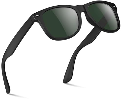 Qoasper Lunettes de Soleil Homme Femme Polarisées Style Vintage Classique, Monture Ultra Légère,Protection UV400, Lunettes de Conduite Haute Définition pour Sport,Pêche,Voyage
